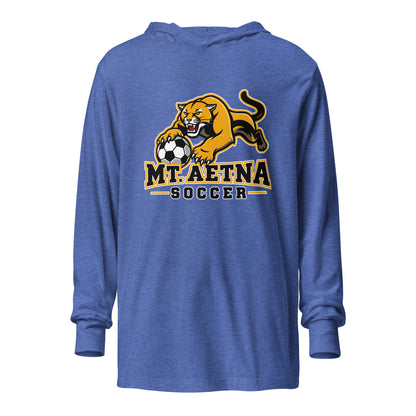 Performance | Hooded Long Sleeve T Shirt | Mt. Aetna Adventist School | Soccer Apex Logo