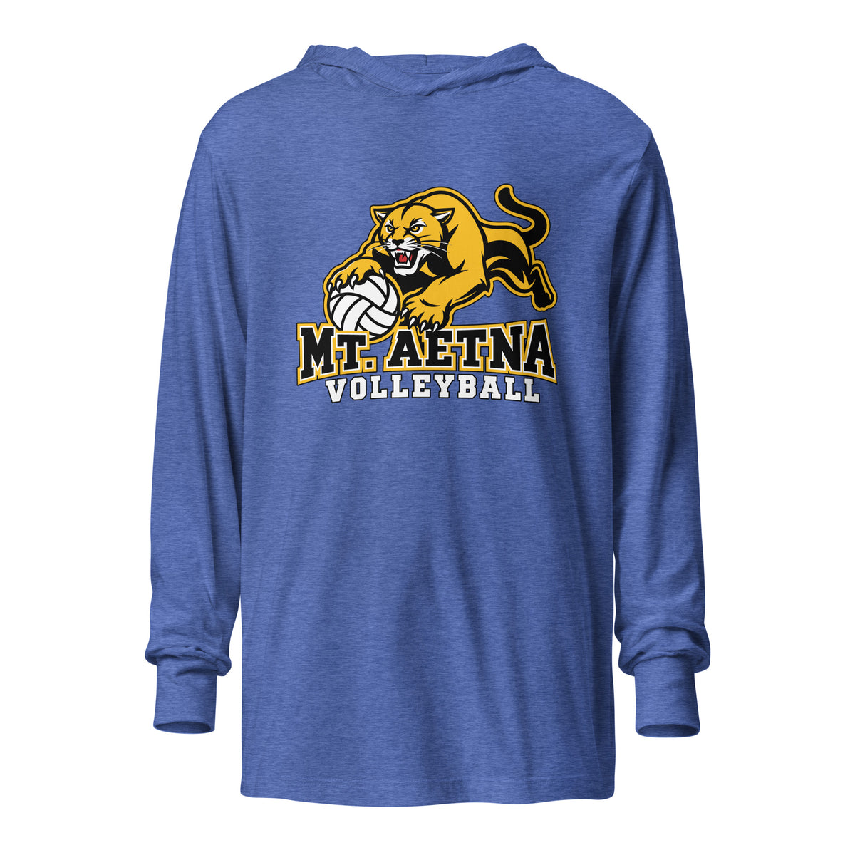 Performance | Hooded Long Sleeve T Shirt | Mt. Aetna Adventist School | Volleyball Apex Logo
