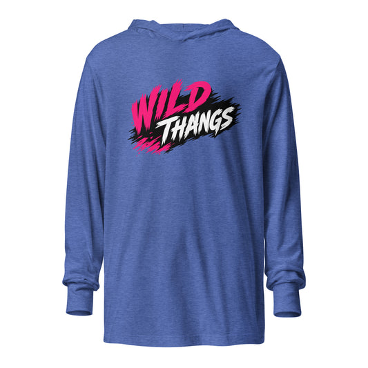 Performance | Hooded Long Sleeve T Shirt | Wild Thangs | Crest Logo