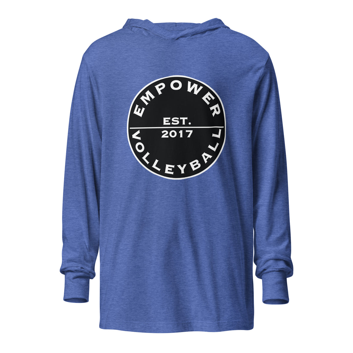 Performance | Hooded Long Sleeve T Shirt | Empower Volleyball Club | Alpha Spike Logo