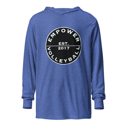 Performance | Hooded Long Sleeve T Shirt | Empower Volleyball Club | Alpha Spike Logo