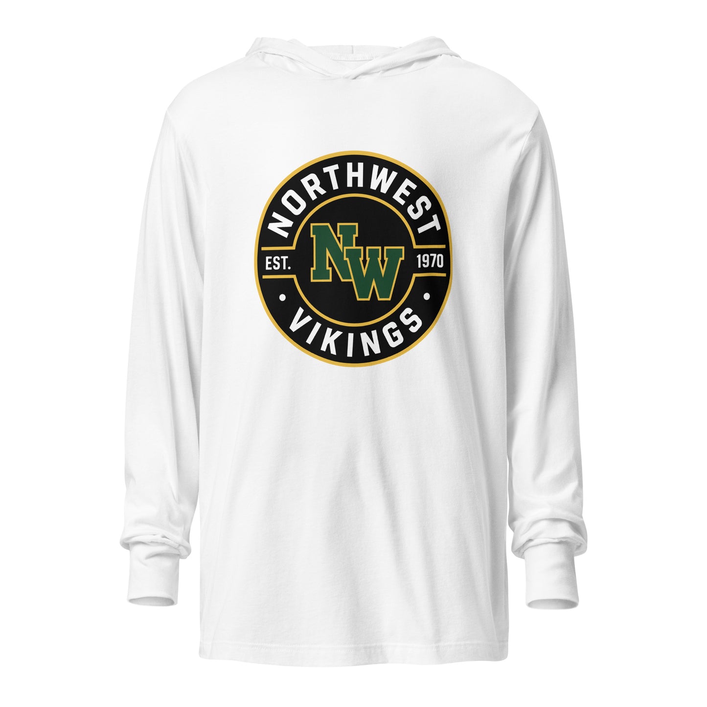 Performance | Hooded Long Sleeve T Shirt | Northwest High School | Badge Logo