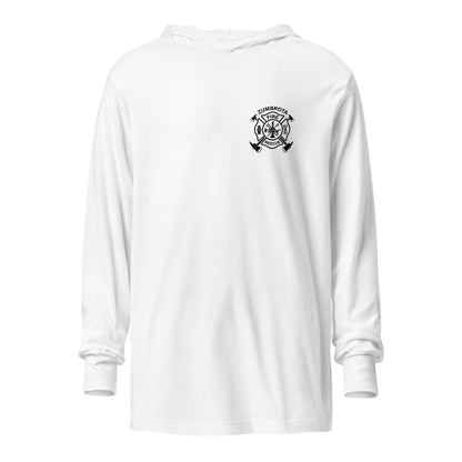 Performance | Hooded Long Sleeve T Shirt | Zumbrota Fire Department | Badge Logo