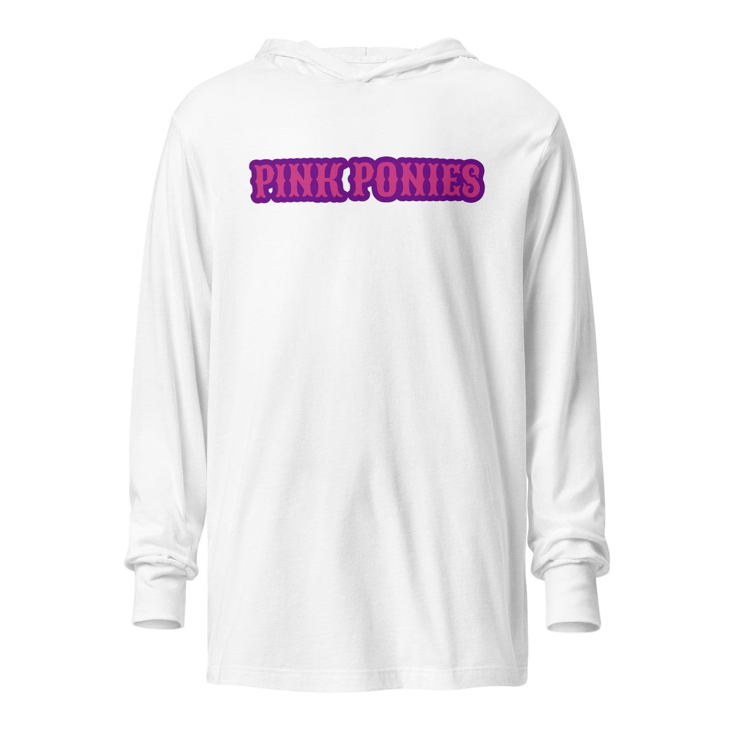 Performance | Hooded Long Sleeve T Shirt | Pink Pony Athletic Club | Script Logo