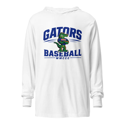 Performance | Hooded Long Sleeve T Shirt | West Memphis Community Christian College Gators | Emblem Logo