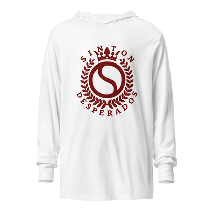 Performance | Hooded Long Sleeve T Shirt | Sinton Desperados Baseball | Emblem Logo