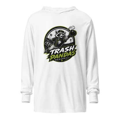 Performance | Hooded Long Sleeve T Shirt | Trash Pandas Baseball Organization | Emblem Logo