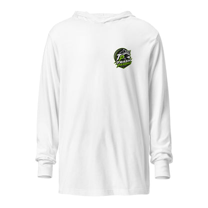 Performance | Hooded Long Sleeve T Shirt | Trash Pandas Baseball Organization | Crest Logo