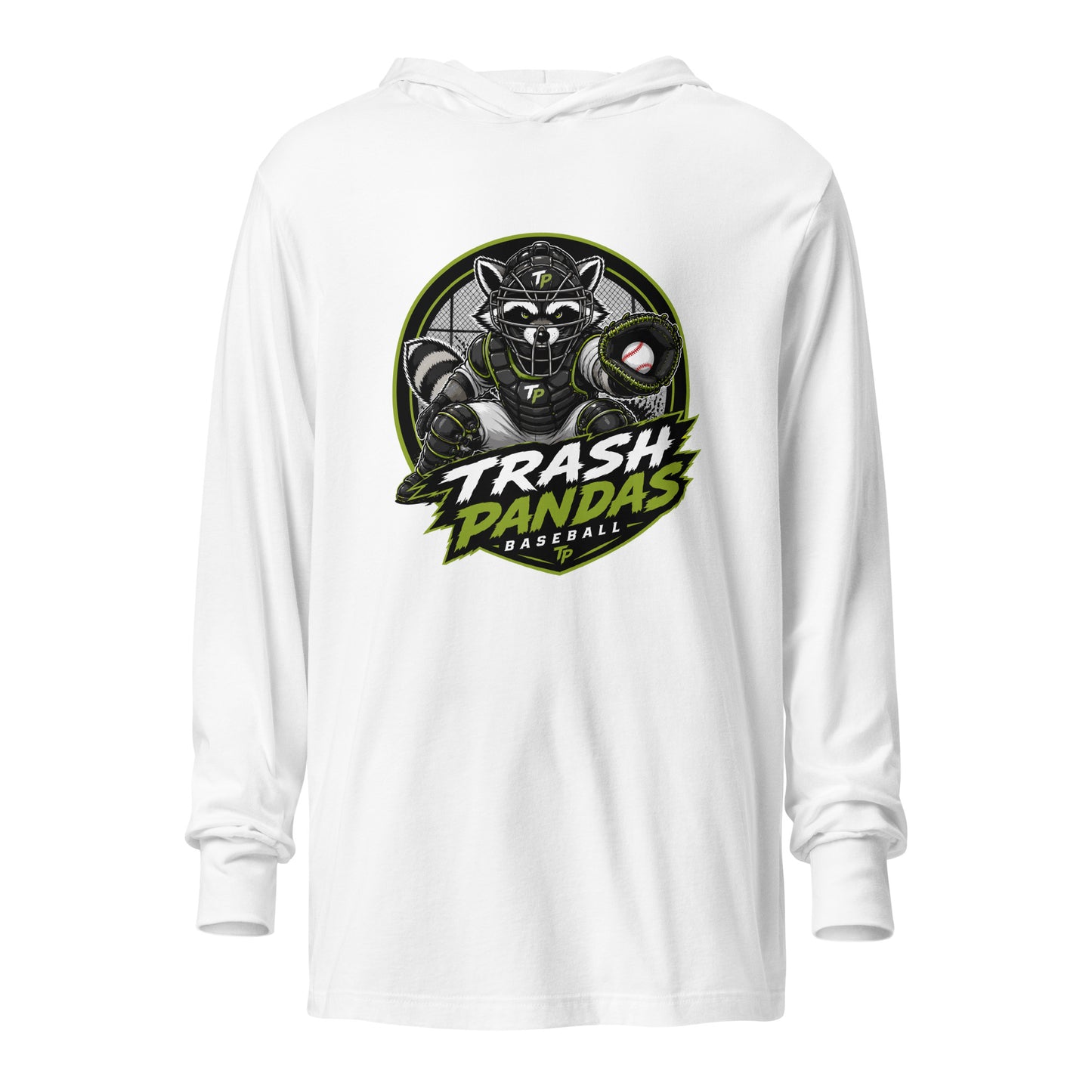 Performance | Hooded Long Sleeve T Shirt | Trash Pandas Baseball Organization | Athletics Logo