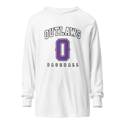 Performance | Hooded Long Sleeve T Shirt | Carolina Outlaws Baseball | Atheltics Logo