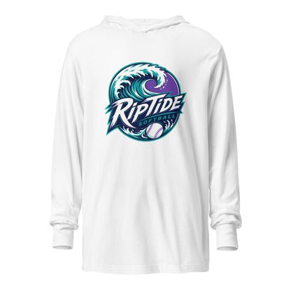 Performance | Hooded Long Sleeve T Shirt | RipTide Softball | Emblem Logo