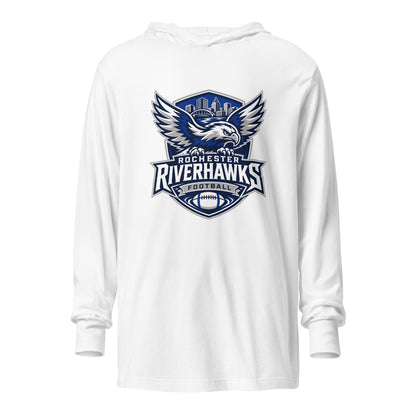 Performance | Hooded Long Sleeve T Shirt | Rochester Riverhawks | Shield Logo