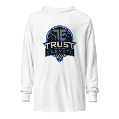 Performance | Hooded Long Sleeve T Shirt | Trust & Elevate | Vanguard Elite Logo