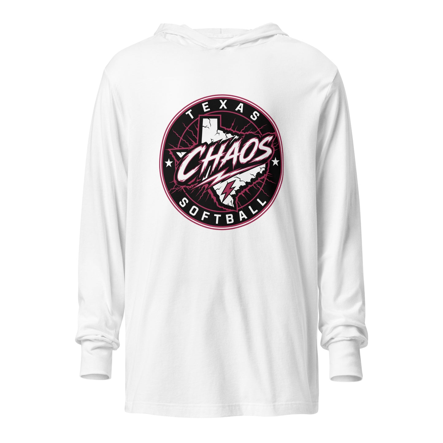 Performance | Hooded Long Sleeve T Shirt | Texas Chaos | Badge Logo