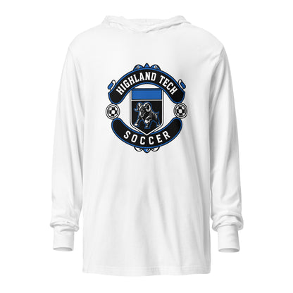 Performance | Hooded Long Sleeve T Shirt | Highland Soccer | Emblem Logo