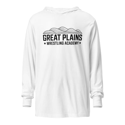 Performance | Hooded Long Sleeve T Shirt | Great Plains Wrestling Academy | Crest Logo