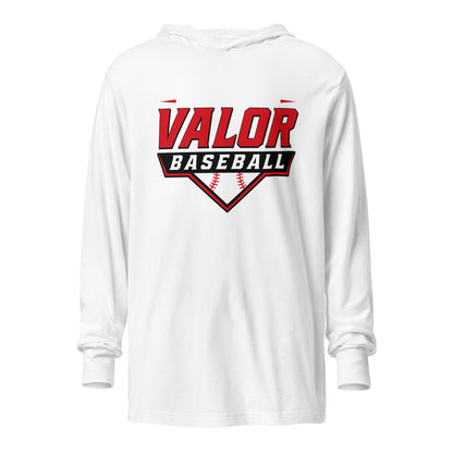 Performance | Hooded Long Sleeve T Shirt | South Bend Valor Baseball | Vanguard Logo