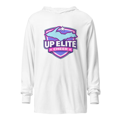 Performance | Hooded Long Sleeve T Shirt | UP Elite Cheer | Shield Logo