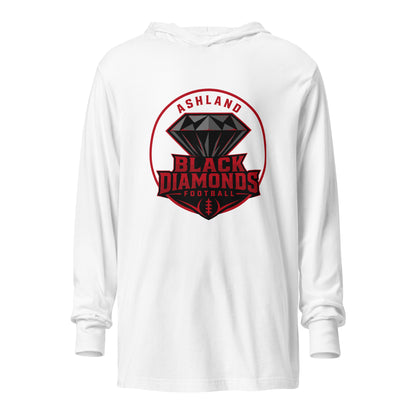 Performance | Hooded Long Sleeve T Shirt | Ashland Black Diamonds | Badge Logo