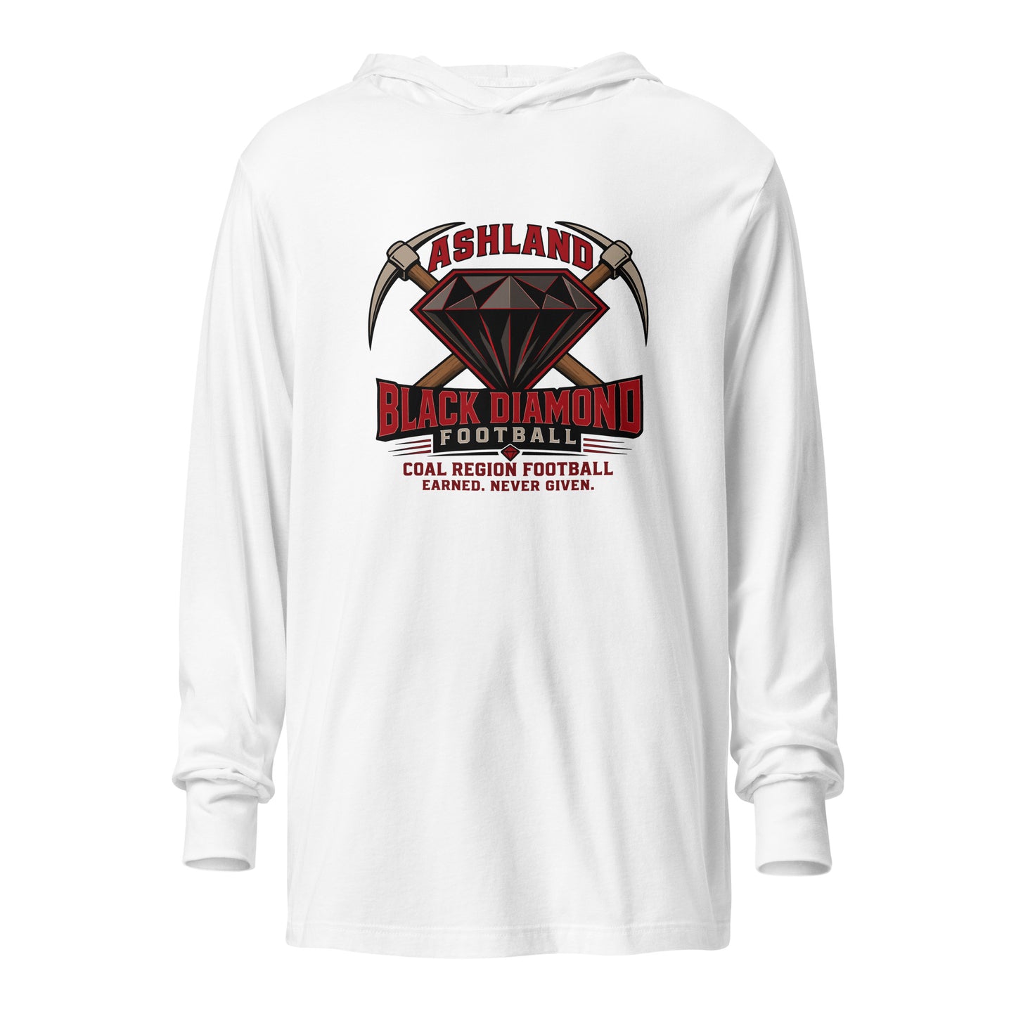 Performance | Hooded Long Sleeve T Shirt | Ashland Black Diamonds | Vanguard Logo