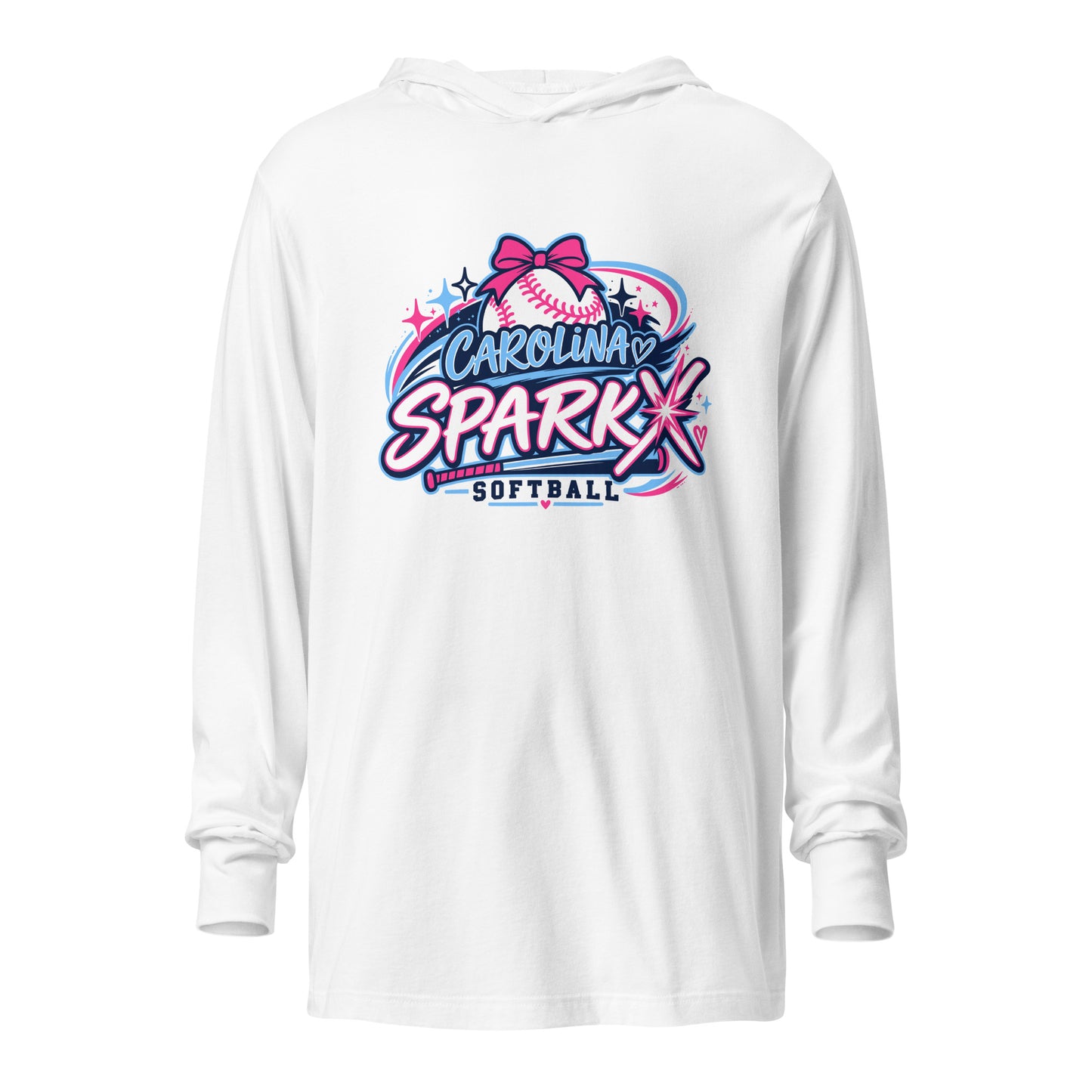 Performance | Hooded Long Sleeve T Shirt | Carolina Sparkx | Crest Logo