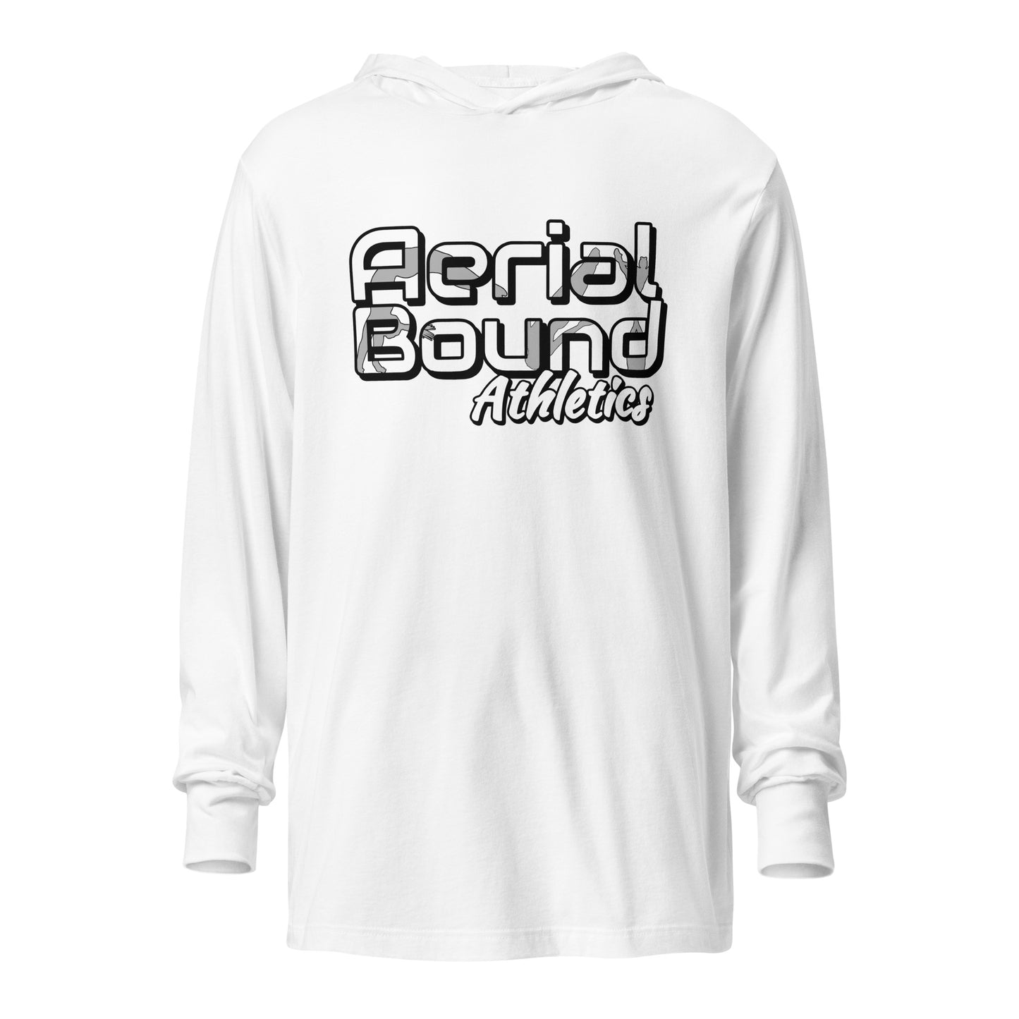 Performance | Hooded Long Sleeve T Shirt | Aerial Bound Athletics | Athletics Logo