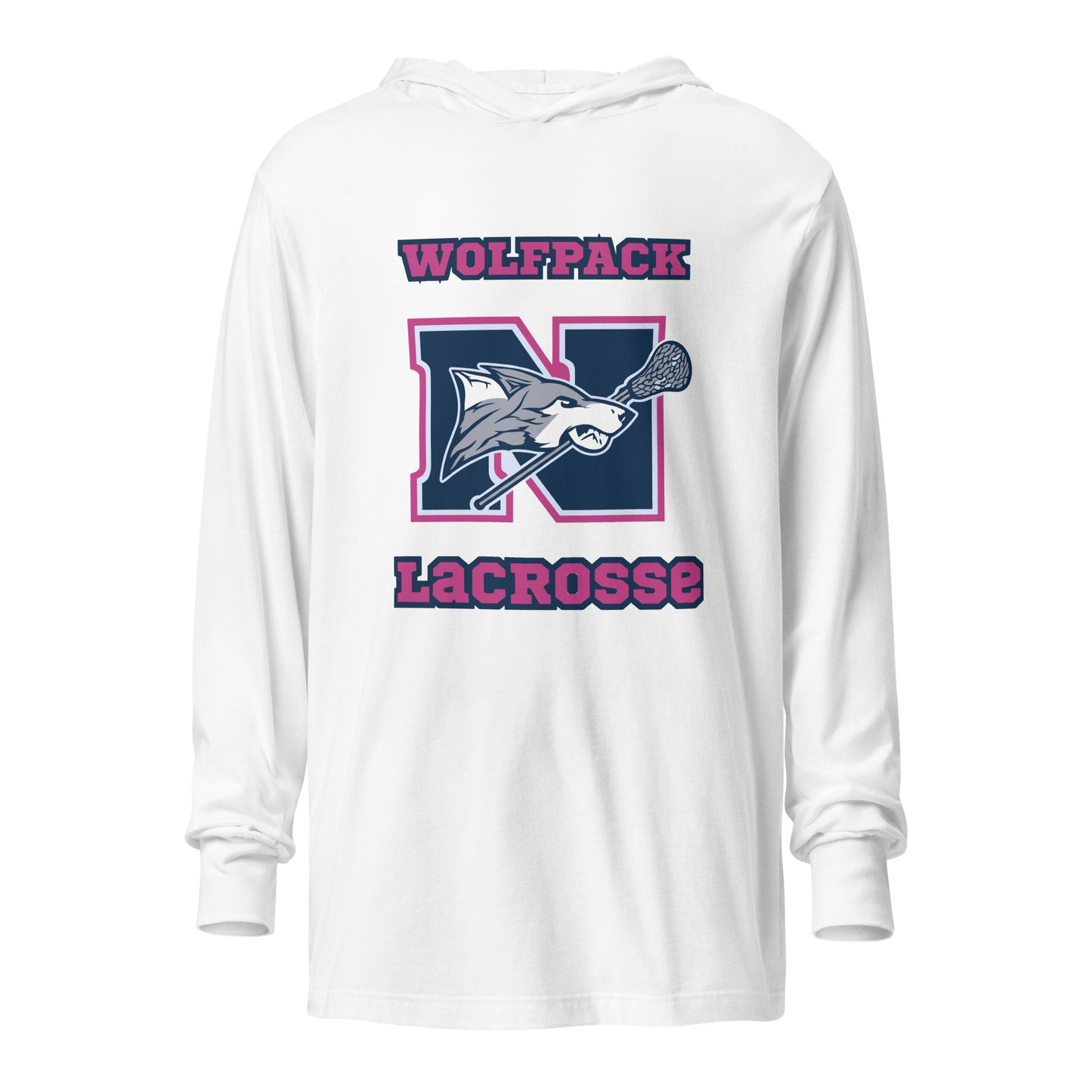 Performance | Hooded Long Sleeve T Shirt | North Paulding Lacrosse | Apex Logo