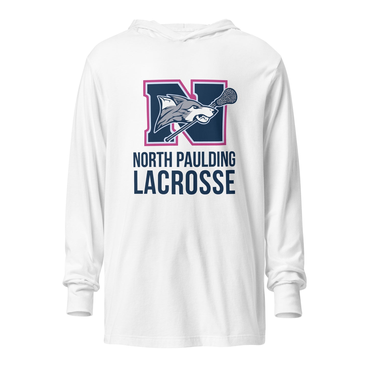 Performance | Hooded Long Sleeve T Shirt | North Paulding Lacrosse | Vanguard Logo