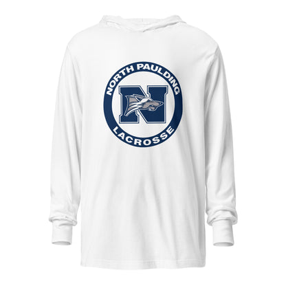 Performance | Hooded Long Sleeve T Shirt | North Paulding Lacrosse | Badge Logo