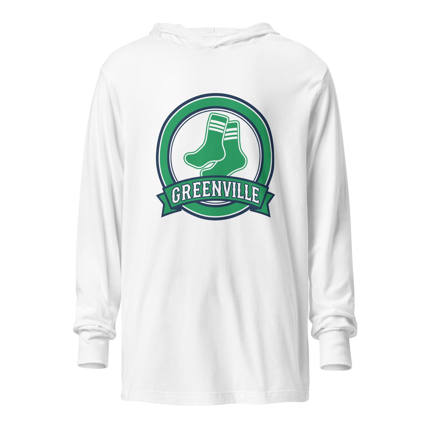 Performance | Hooded Long Sleeve T Shirt | Greenville Sox | Badge Logo