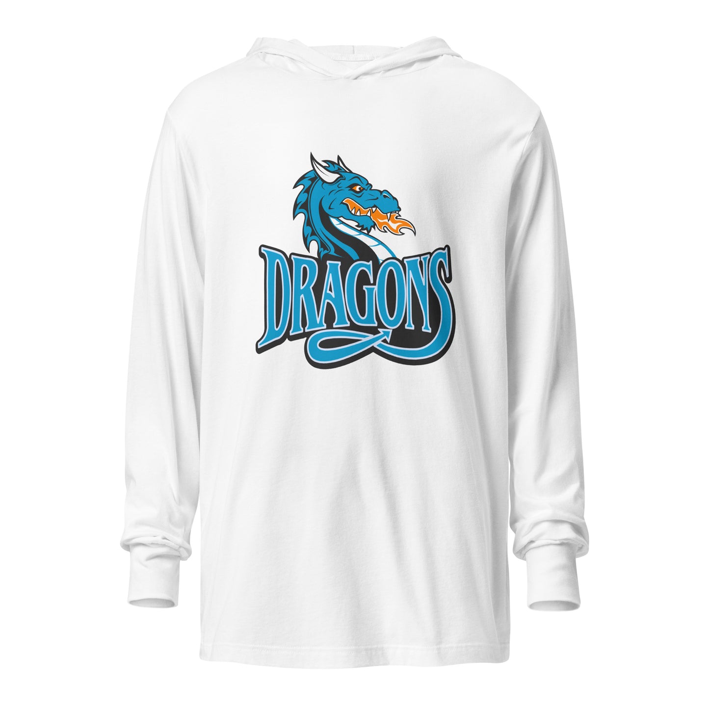 Performance | Hooded Long Sleeve T Shirt | International Studies Middle School Volleyball | Emblem Logo