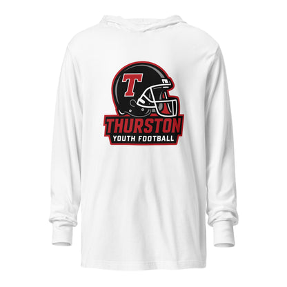 Performance | Hooded Long Sleeve T Shirt | Thurston Youth Football | Crest Logo