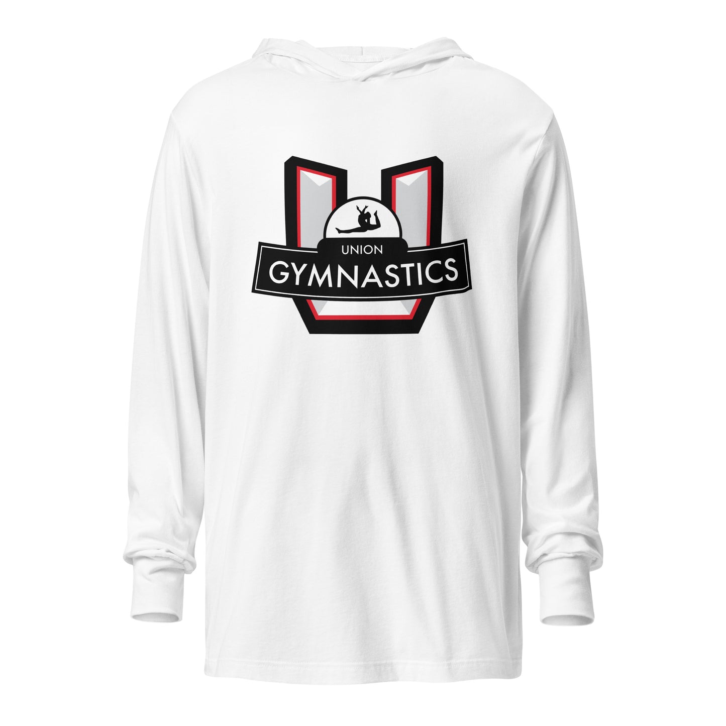 Performance | Hooded Long Sleeve T Shirt | Union Gymnastics | Crest Logo