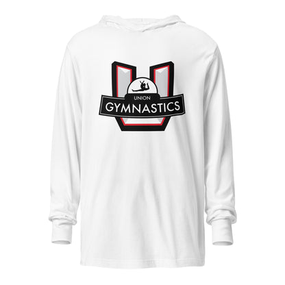 Performance | Hooded Long Sleeve T Shirt | Union Gymnastics | Crest Logo