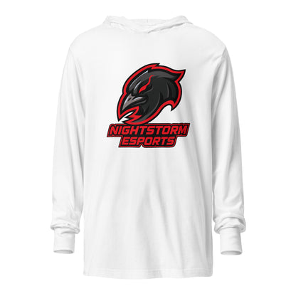 Performance | Hooded Long Sleeve T Shirt | NightStorm Esports | Crest Logo