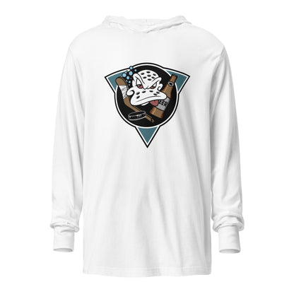 Performance | Hooded Long Sleeve T Shirt | Mighty Drunks | Crest Logo