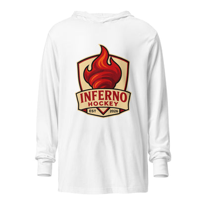 Performance | Hooded Long Sleeve T Shirt | Inferno Hockey | Crest Logo