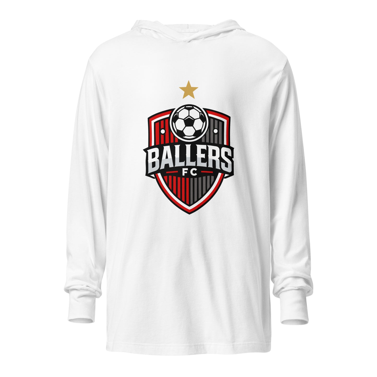Performance | Hooded Long Sleeve T Shirt | Ballers FC | Shield Logo