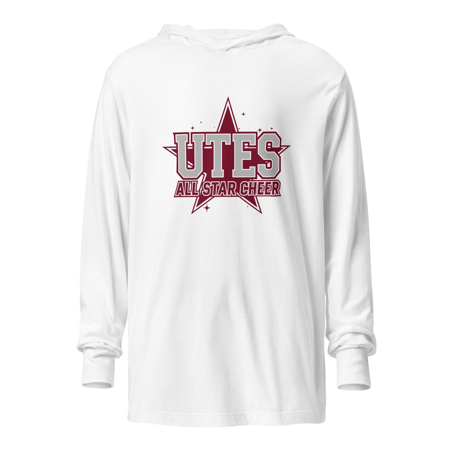 Performance | Hooded Long Sleeve T Shirt | Utes Allstar Cheer | Crest Logo