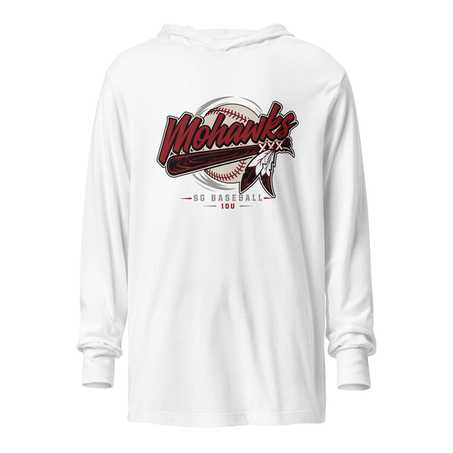 Performance | Hooded Long Sleeve T Shirt | Mohawks | Vanguard Logo