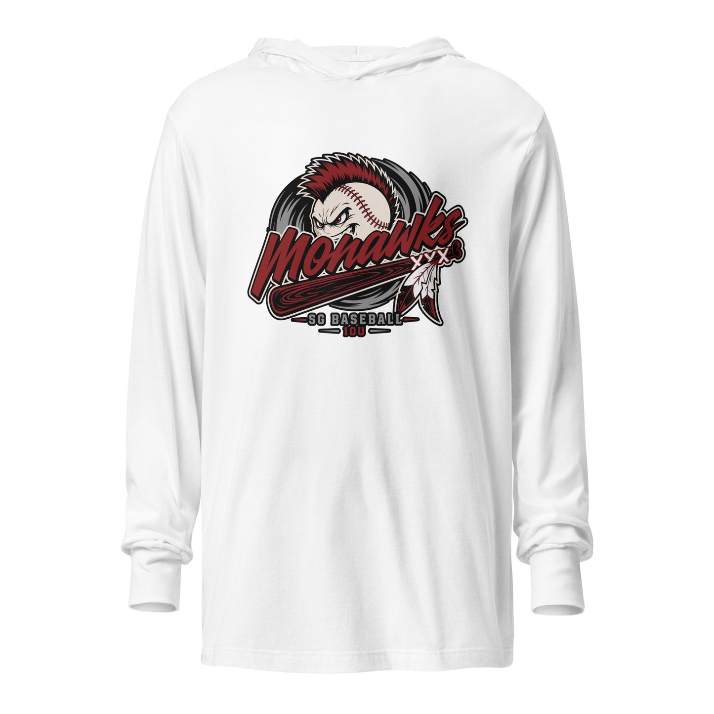 Performance | Hooded Long Sleeve T Shirt | Mohawks | Valor Logo