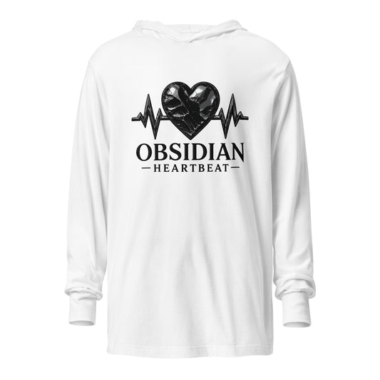 Performance | Hooded Long Sleeve T Shirt | Obsidian Heartbeat | Pulse Athletics Logo