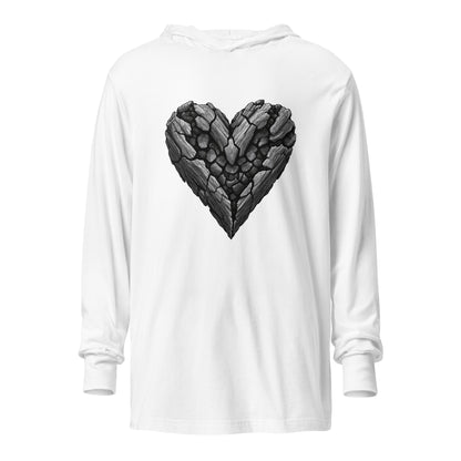Performance | Hooded Long Sleeve T Shirt | Obsidian Heartbeat | Emblem Logo