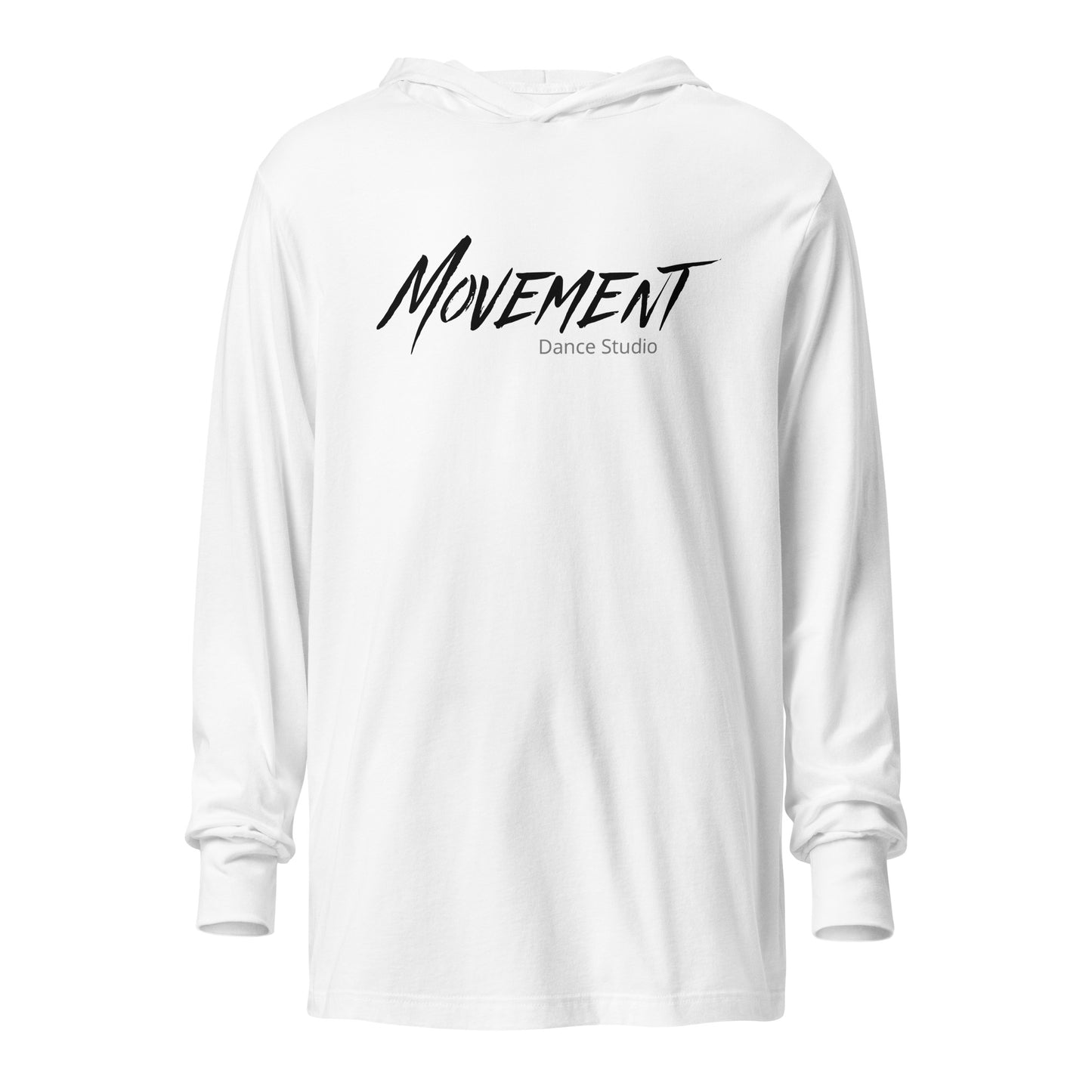 Performance | Hooded Long Sleeve T Shirt | Movement Dance Studio | Crest Logo