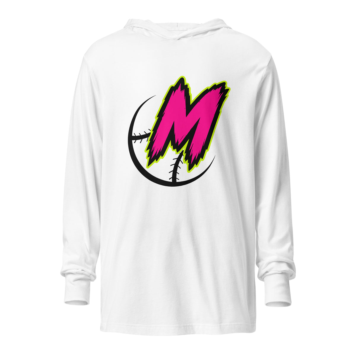 Performance | Hooded Long Sleeve T Shirt | Misfits Baseball | Lettermark Logo