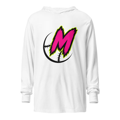 Performance | Hooded Long Sleeve T Shirt | Misfits Baseball | Lettermark Logo