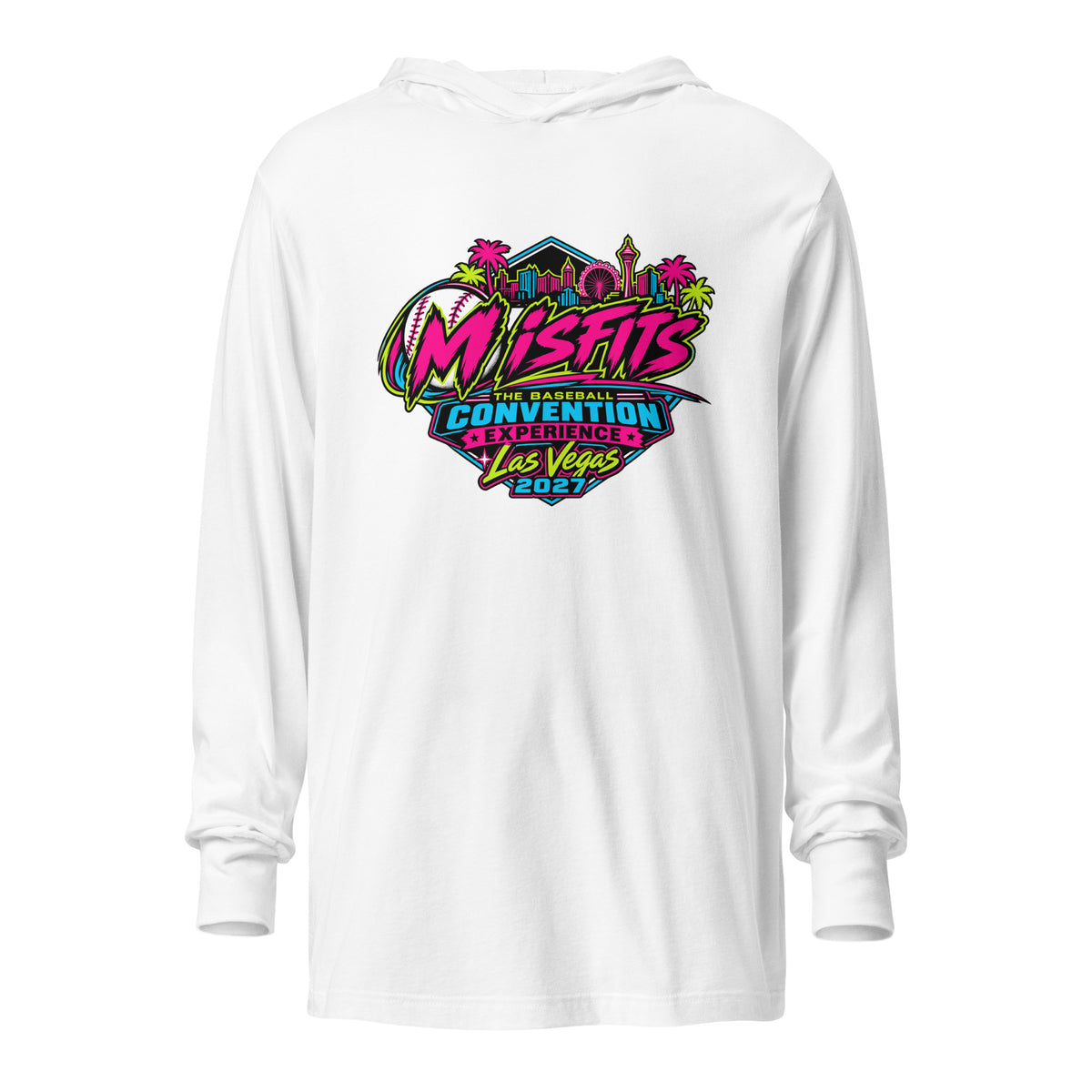 Performance | Hooded Long Sleeve T Shirt | Misfits Baseball | Crest Logo