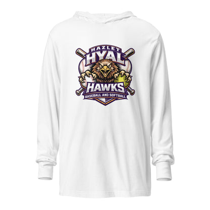Performance | Hooded Long Sleeve T Shirt | HYAL Hawks | Emblem Logo