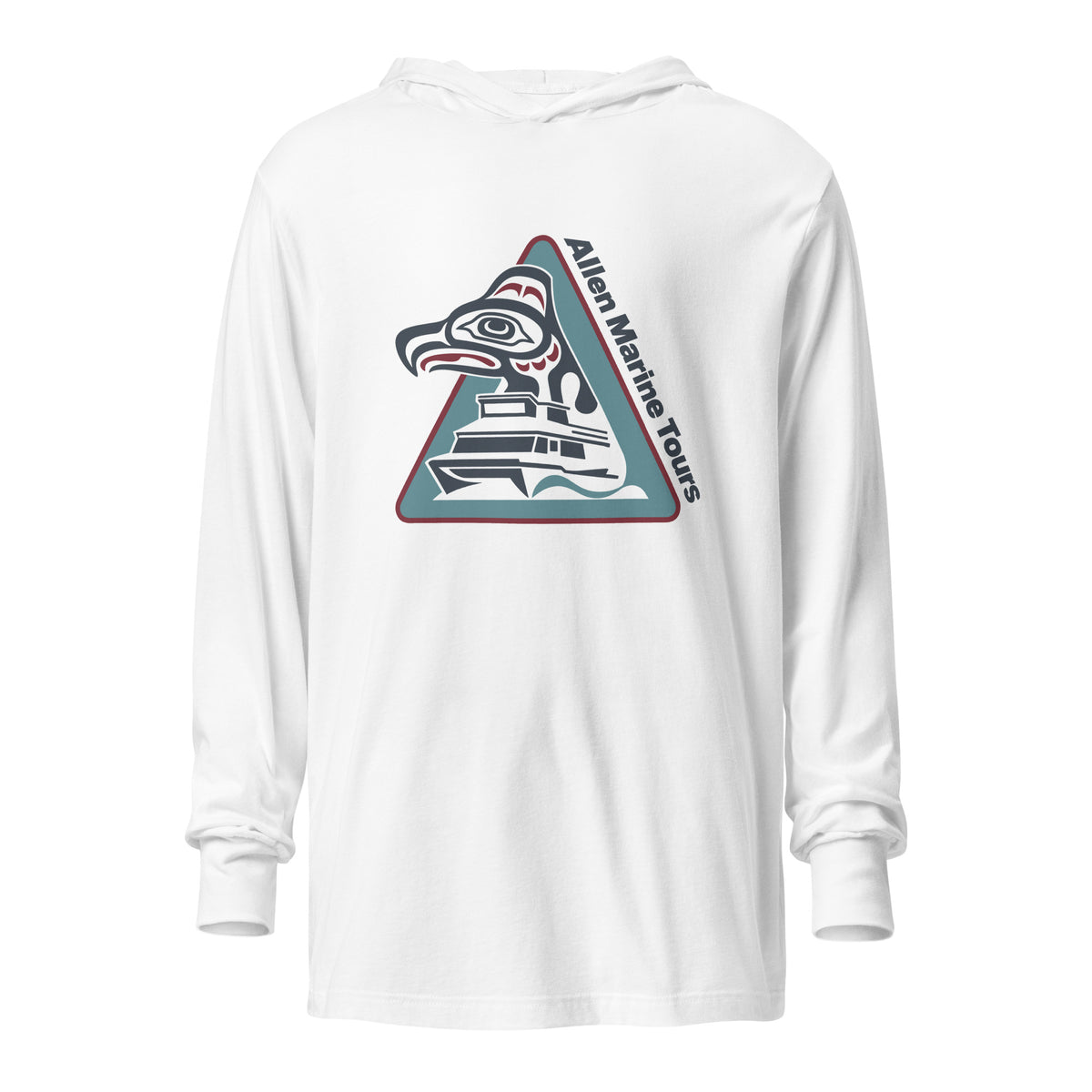 Performance | Hooded Long Sleeve T Shirt | Allen Marine | Crest Logo