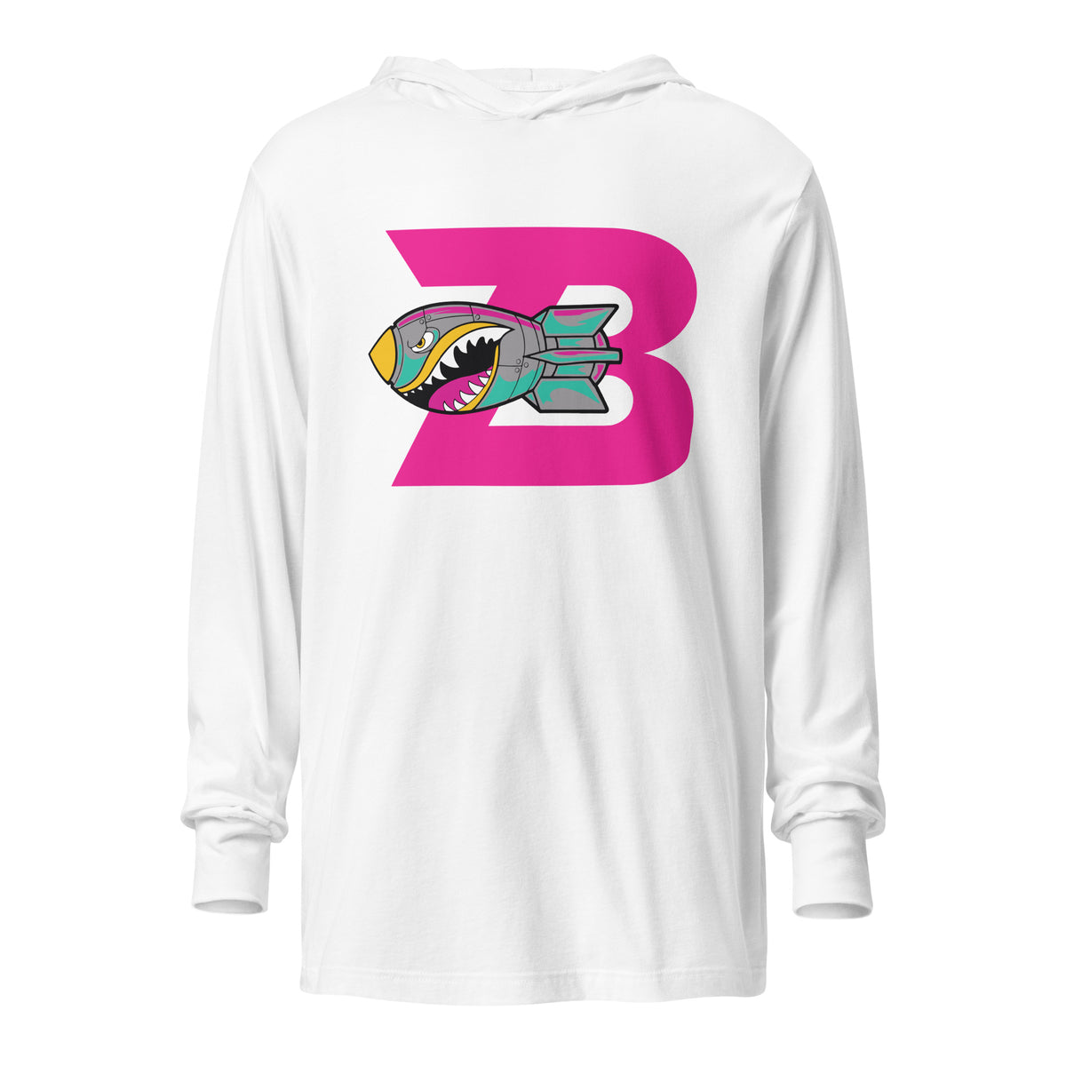 Performance | Hooded Long Sleeve T Shirt | Buffalo Bomb Squad 12u Softball | Lettermark Logo